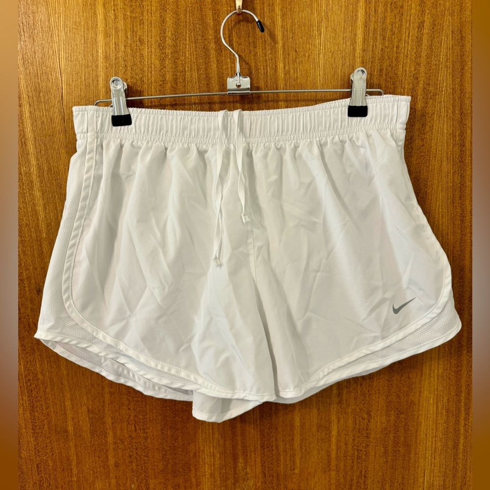 Nike Women's White Running Shorts with Subtle Swoosh